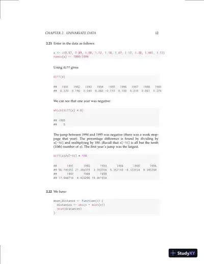 Solution Manual for Using R for Introductory Statistics, 2nd Edition - Page 15 preview image