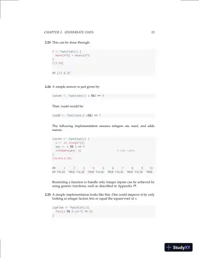 Solution Manual for Using R for Introductory Statistics, 2nd Edition - Page 16 preview image