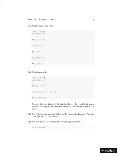 Solution Manual for Using R for Introductory Statistics, 2nd Edition - Page 6 preview image