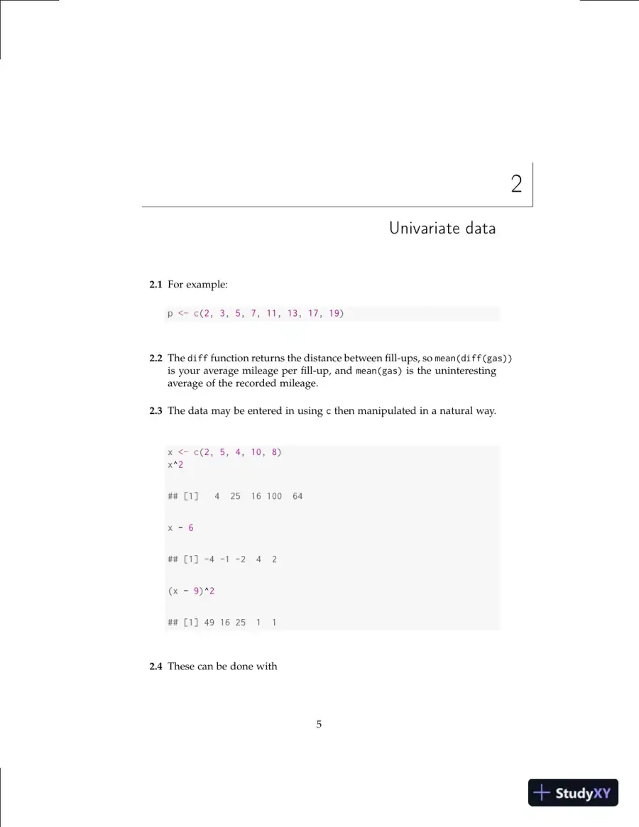 Solution Manual for Using R for Introductory Statistics, 2nd Edition, page 8