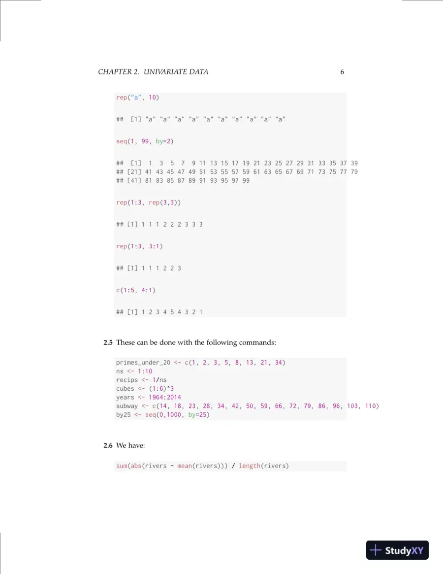 Solution Manual for Using R for Introductory Statistics, 2nd Edition, page 9