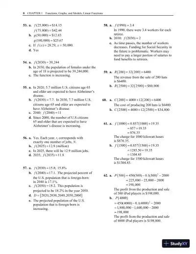 Solution Manual for College Algebra in Context with Applications for the Managerial, Life, and Social Sciences, 6th Edition - Page 14 preview image