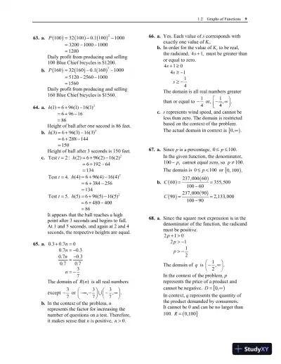 Solution Manual for College Algebra in Context with Applications for the Managerial, Life, and Social Sciences, 6th Edition - Page 15 preview image