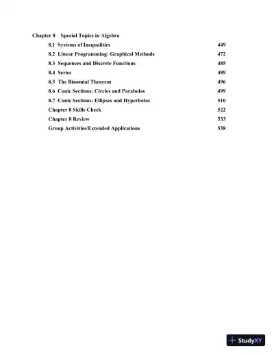 Solution Manual for College Algebra in Context with Applications for the Managerial, Life, and Social Sciences, 6th Edition - Page 6 preview image