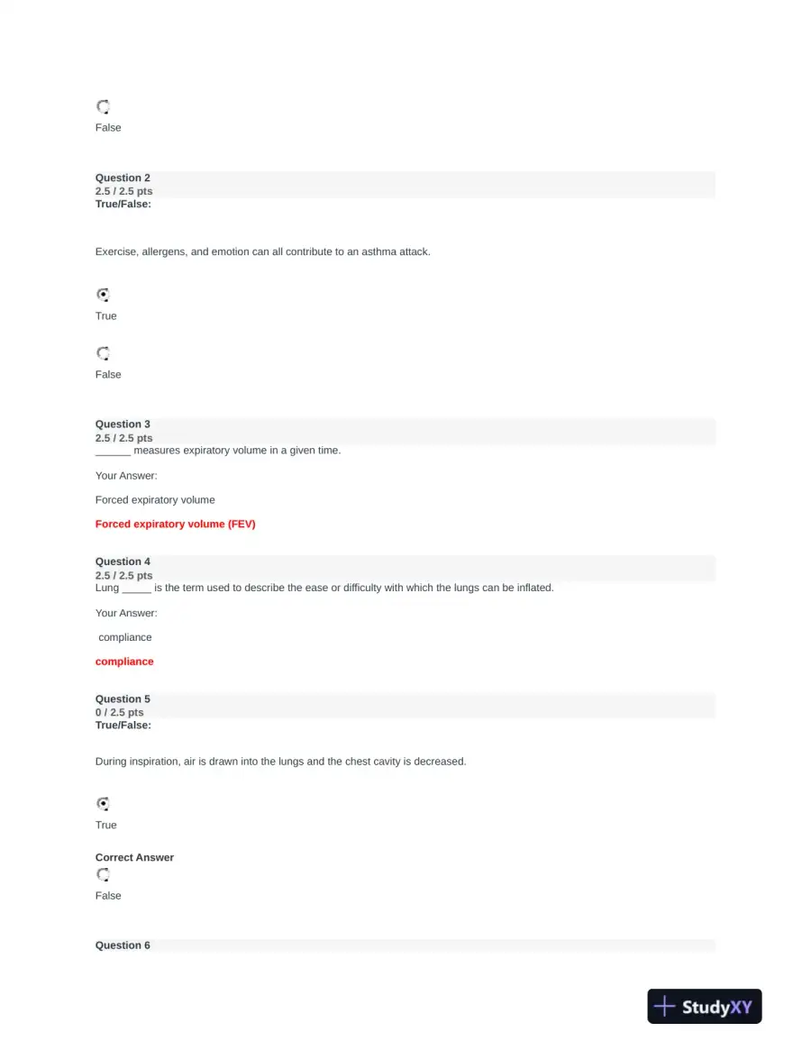 NURS231 Pathophysiology Module 5 Exam With Answers (22 Solved Questions), page 3