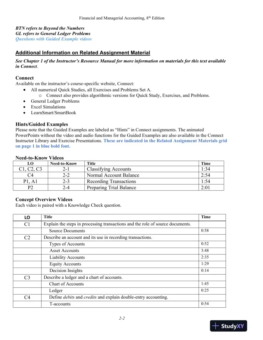 Lecture Notes for Financial and Managerial Accounting, 8th Edition, page 13