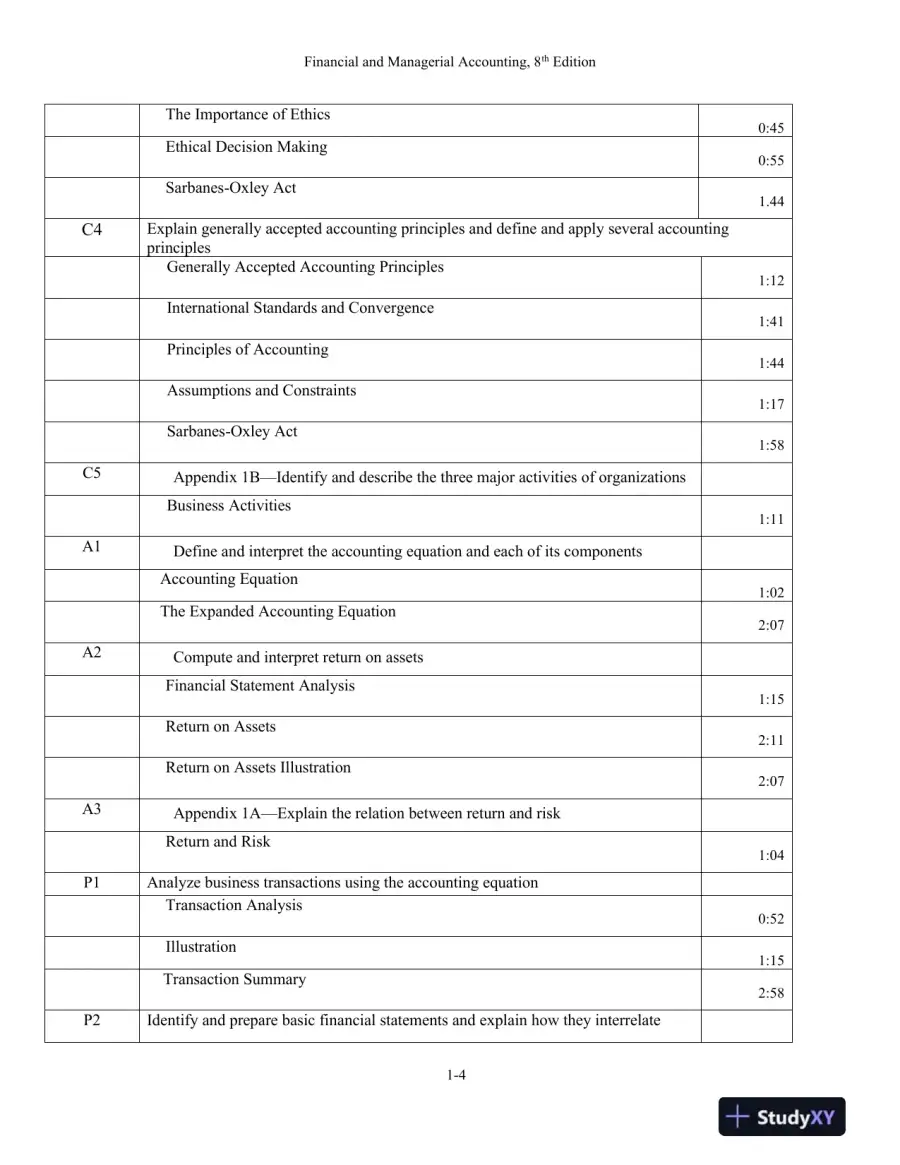 Lecture Notes for Financial and Managerial Accounting, 8th Edition, page 5