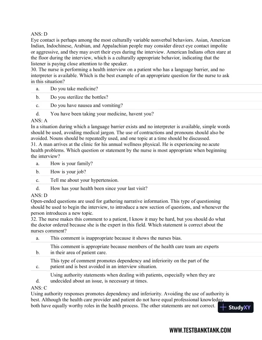 Advanced Health Assessment and Diagnostic Reasoning, 3rd Edition Test Bank, page 11