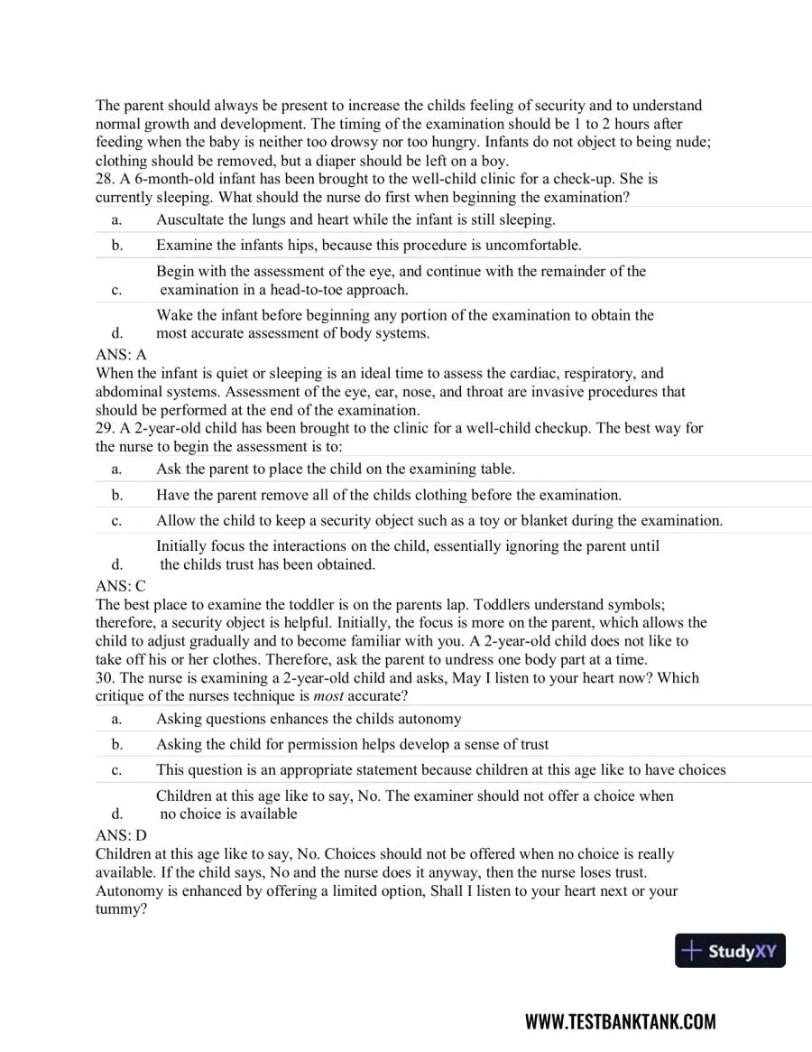 Advanced Health Assessment and Diagnostic Reasoning, 3rd Edition Test Bank, page 22