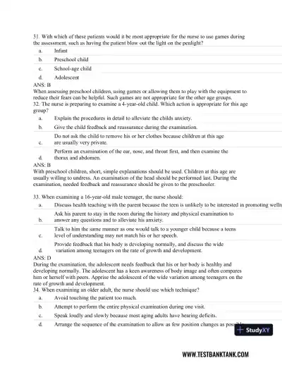 Advanced Health Assessment and Diagnostic Reasoning, 3rd Edition Test Bank - Page 23 preview image