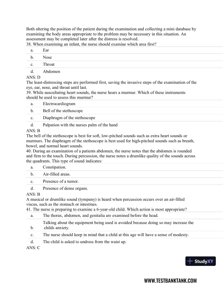 Advanced Health Assessment and Diagnostic Reasoning, 3rd Edition Test Bank, page 25