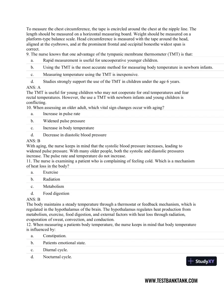 Advanced Health Assessment and Diagnostic Reasoning, 3rd Edition Test Bank, page 29