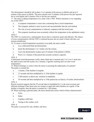 Advanced Health Assessment and Diagnostic Reasoning, 3rd Edition Test Bank - Page 31 preview image
