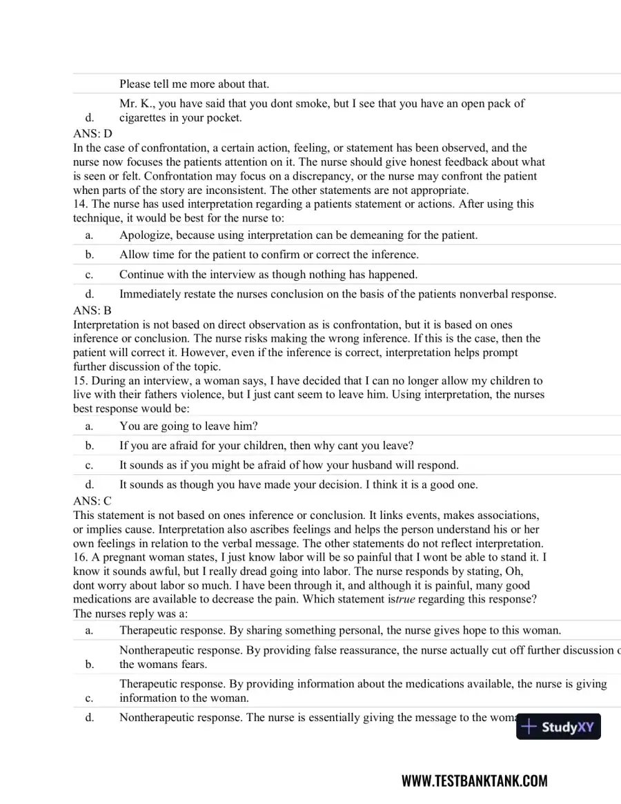 Advanced Health Assessment and Diagnostic Reasoning, 3rd Edition Test Bank, page 6