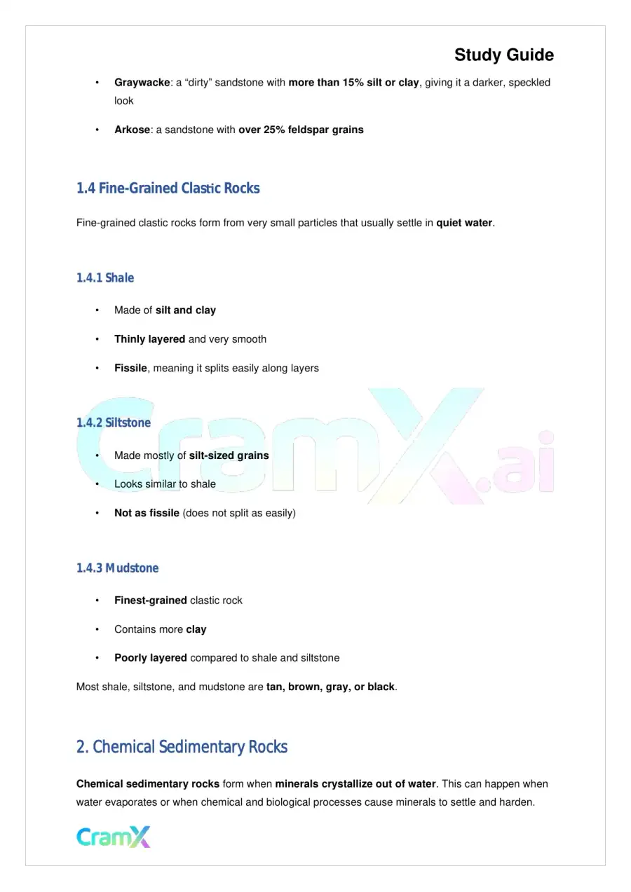 Geology - Sedimentary Rocks, page 3