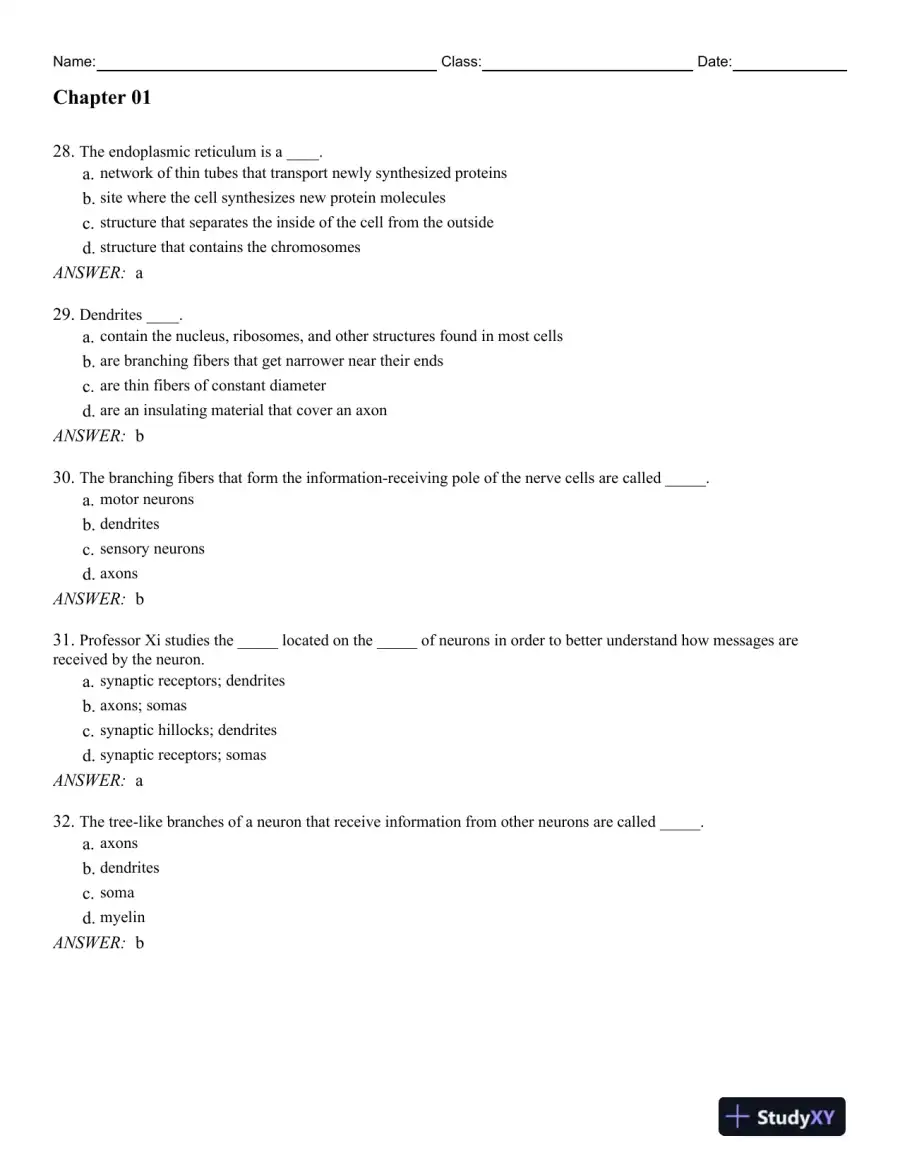 Biological Psychology, 13th Edition Test Bank, page 6