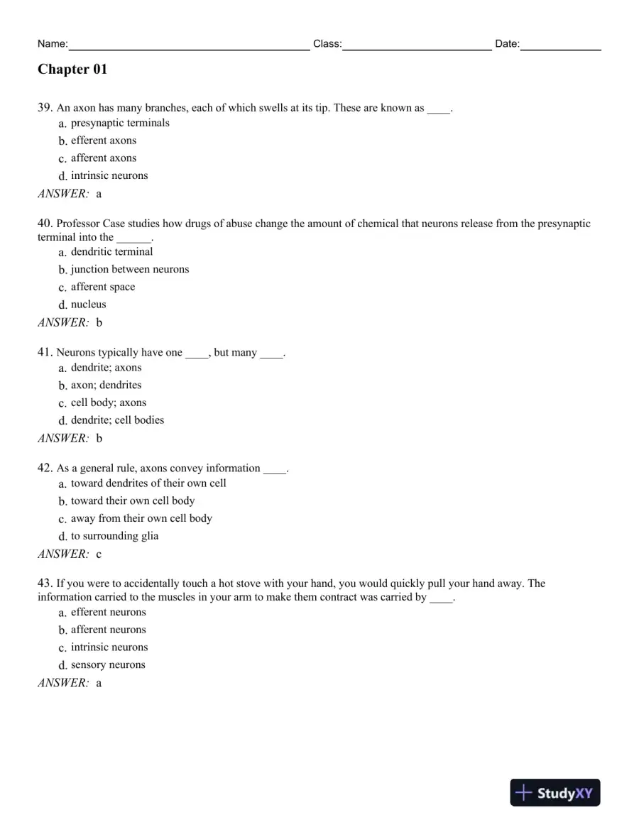 Biological Psychology, 13th Edition Test Bank, page 8