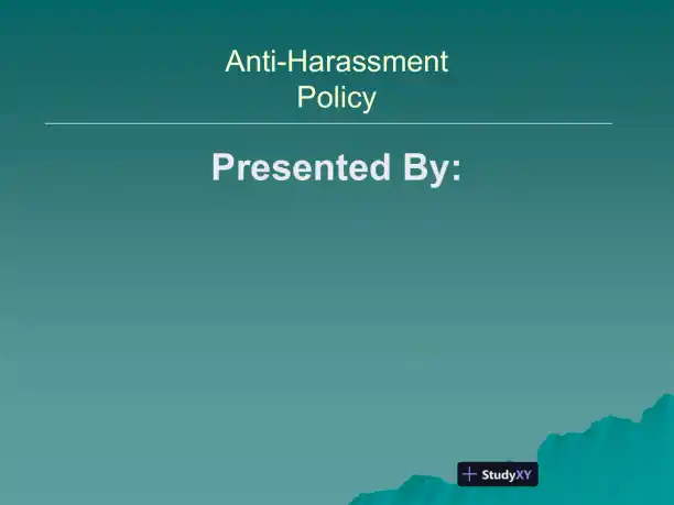 Anti-Harassment Policy - Page 1 preview image