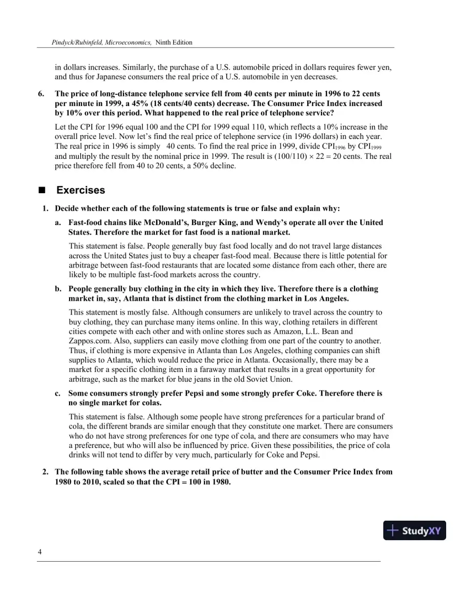 Solution Manual for Microeconomics, 9th Edition, page 7