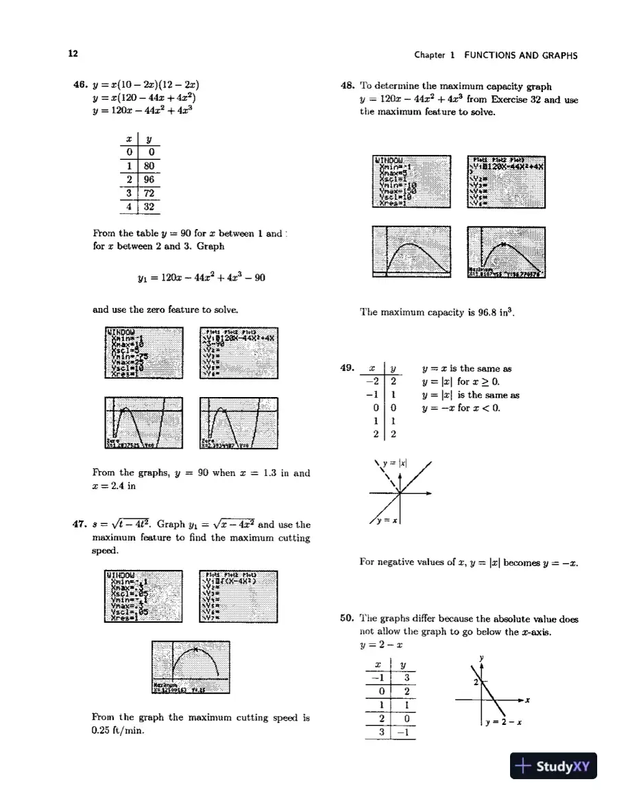 Solution Manual for Technical Calculus With Analytic Geometry  , 4th Edition, page 13