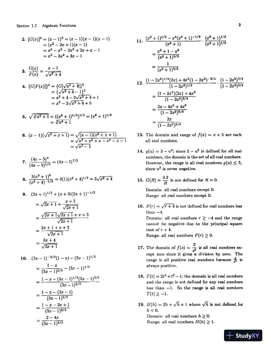 Solution Manual for Technical Calculus With Analytic Geometry  , 4th Edition, page 4
