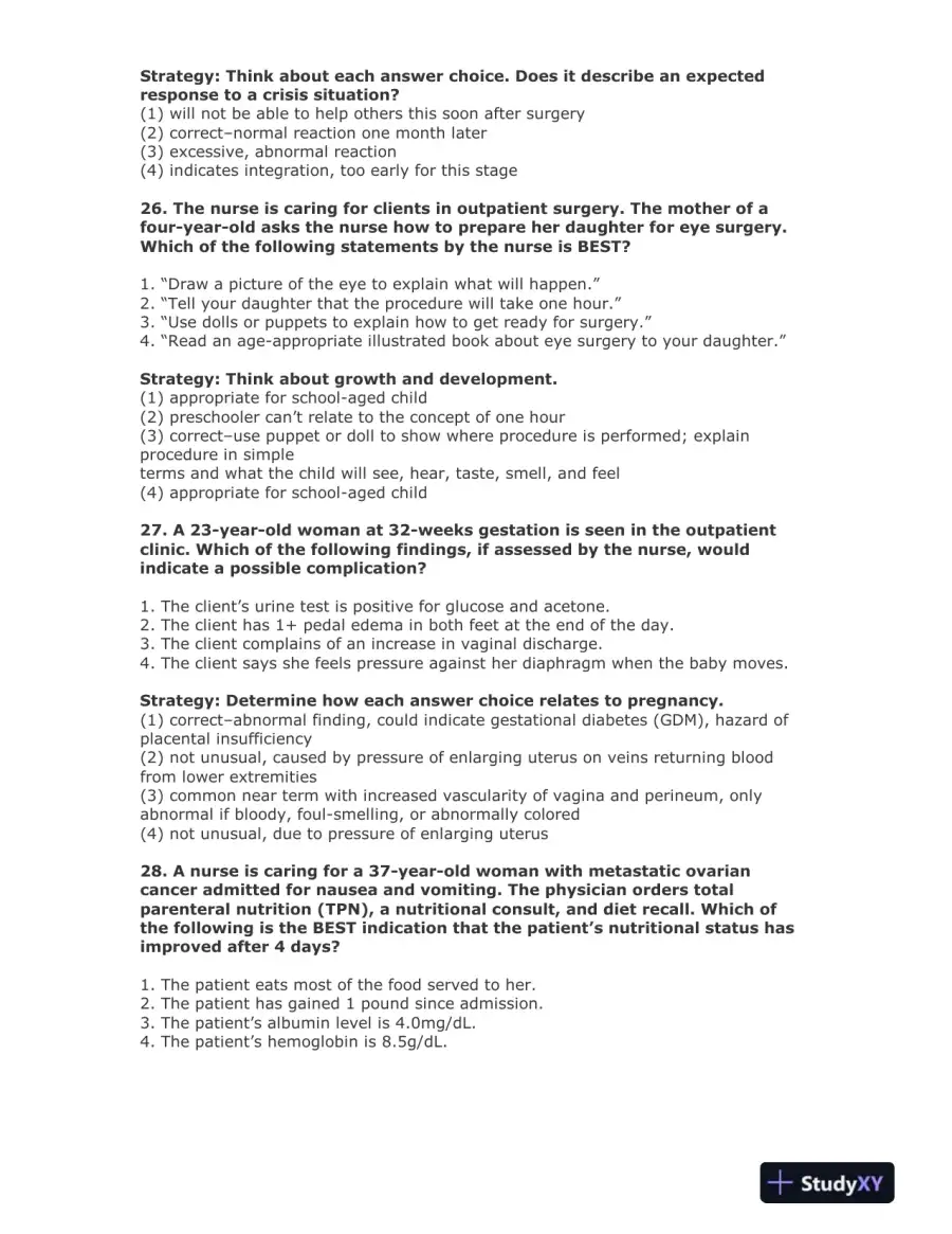 NCLEX Clinical Reasoning and Strategy Exam Preparation 4 With Answers (150 Solved Questions), page 11