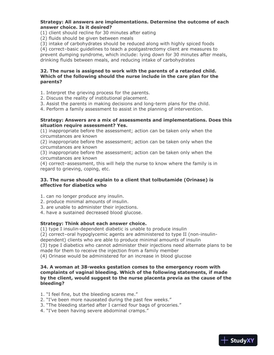 NCLEX Clinical Reasoning and Strategy Exam Preparation 4 With Answers (150 Solved Questions), page 13