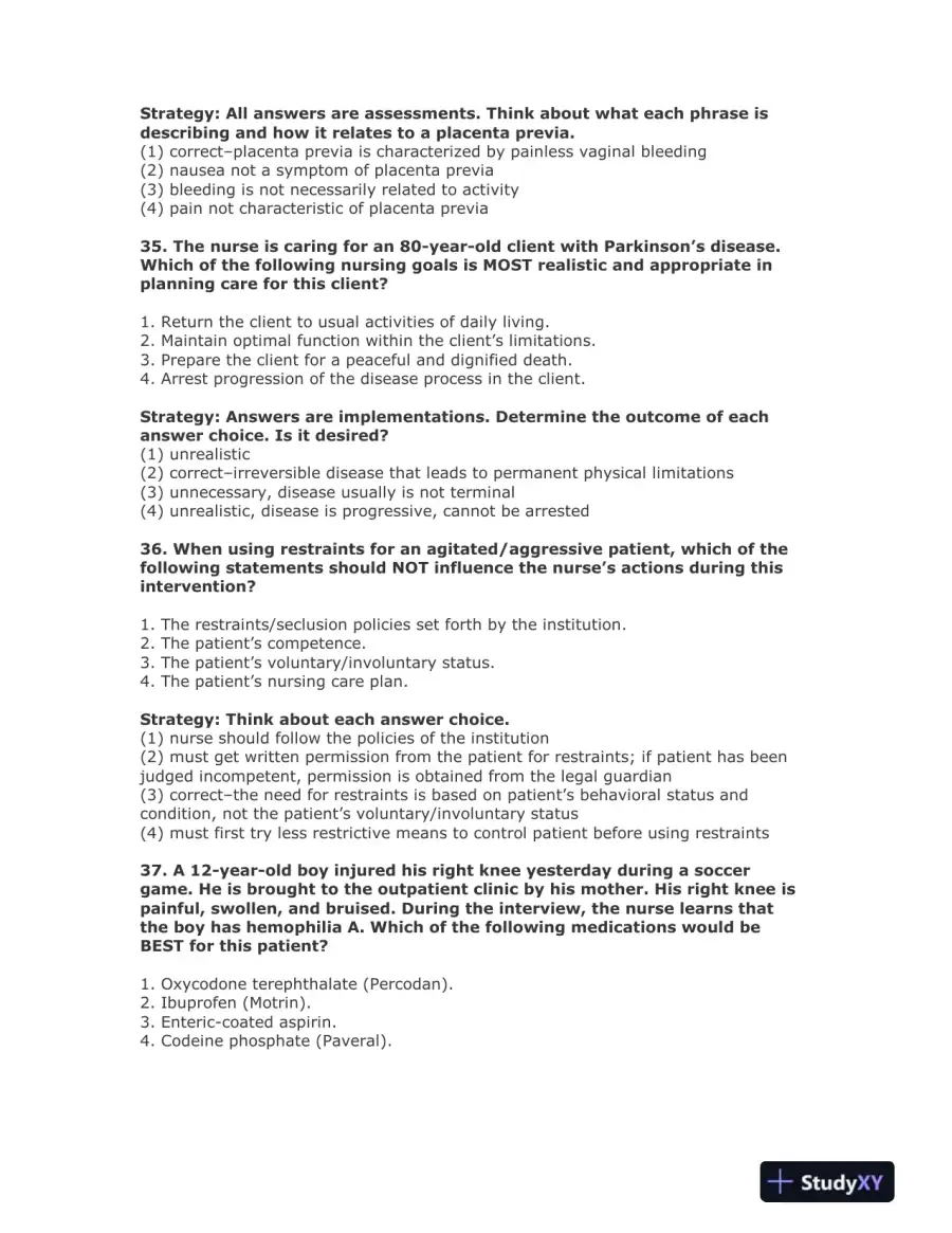 NCLEX Clinical Reasoning and Strategy Exam Preparation 4 With Answers (150 Solved Questions), page 14