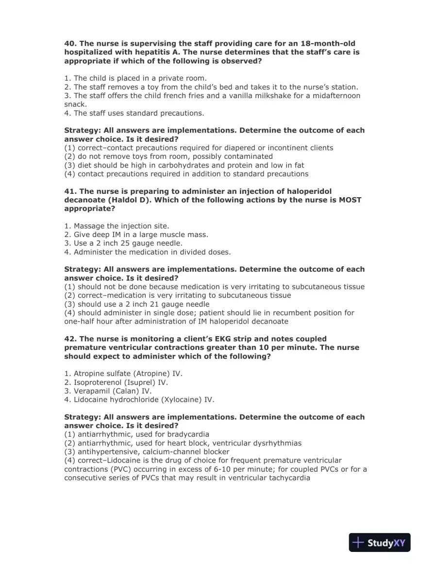 NCLEX Clinical Reasoning and Strategy Exam Preparation 4 With Answers (150 Solved Questions), page 16
