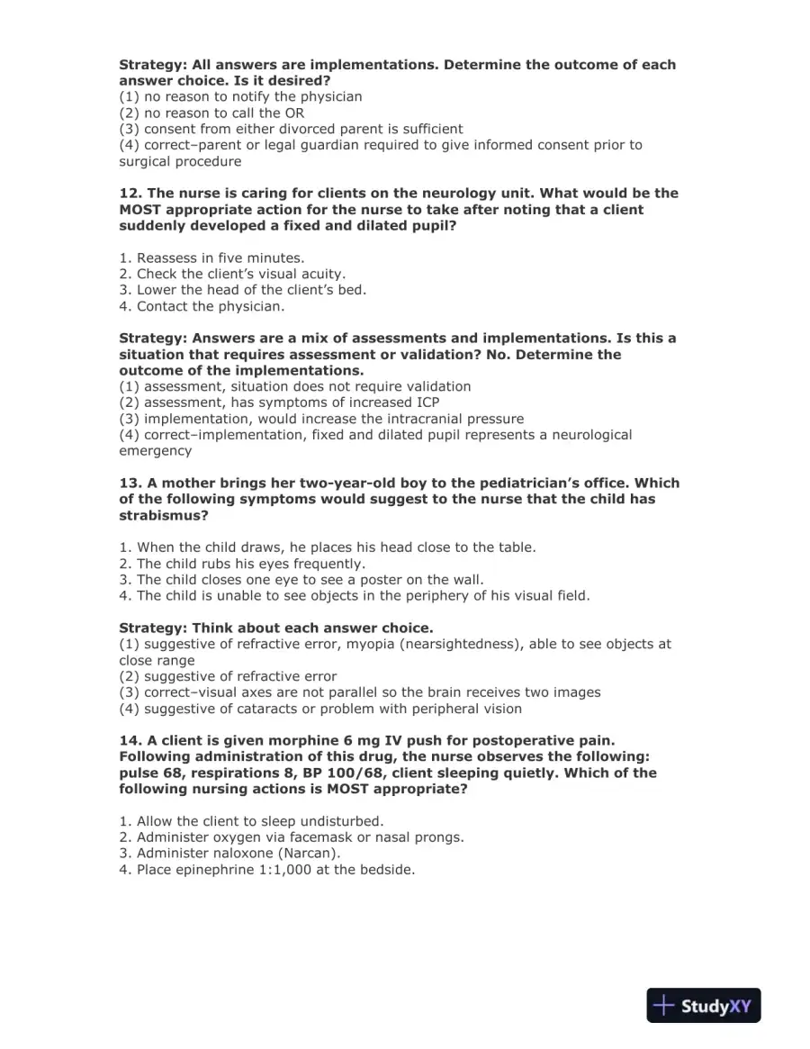 NCLEX Clinical Reasoning and Strategy Exam Preparation 4 With Answers (150 Solved Questions), page 6