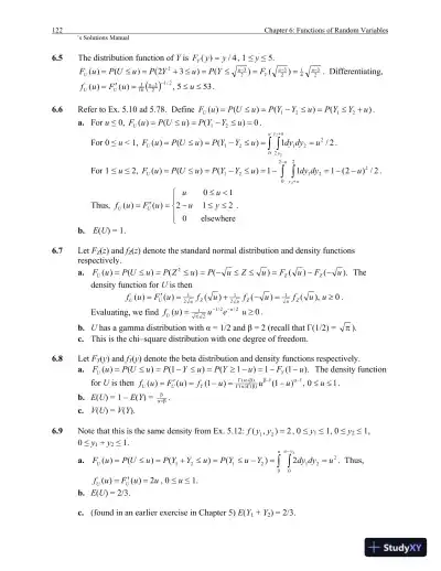 Mathematical Statistics With Applications, 7th Edition Solution Manual - Page 10 preview image