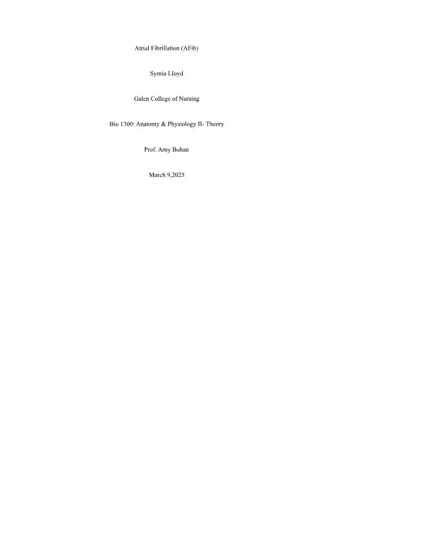 Atrial Fibrillation - Page 1 preview image