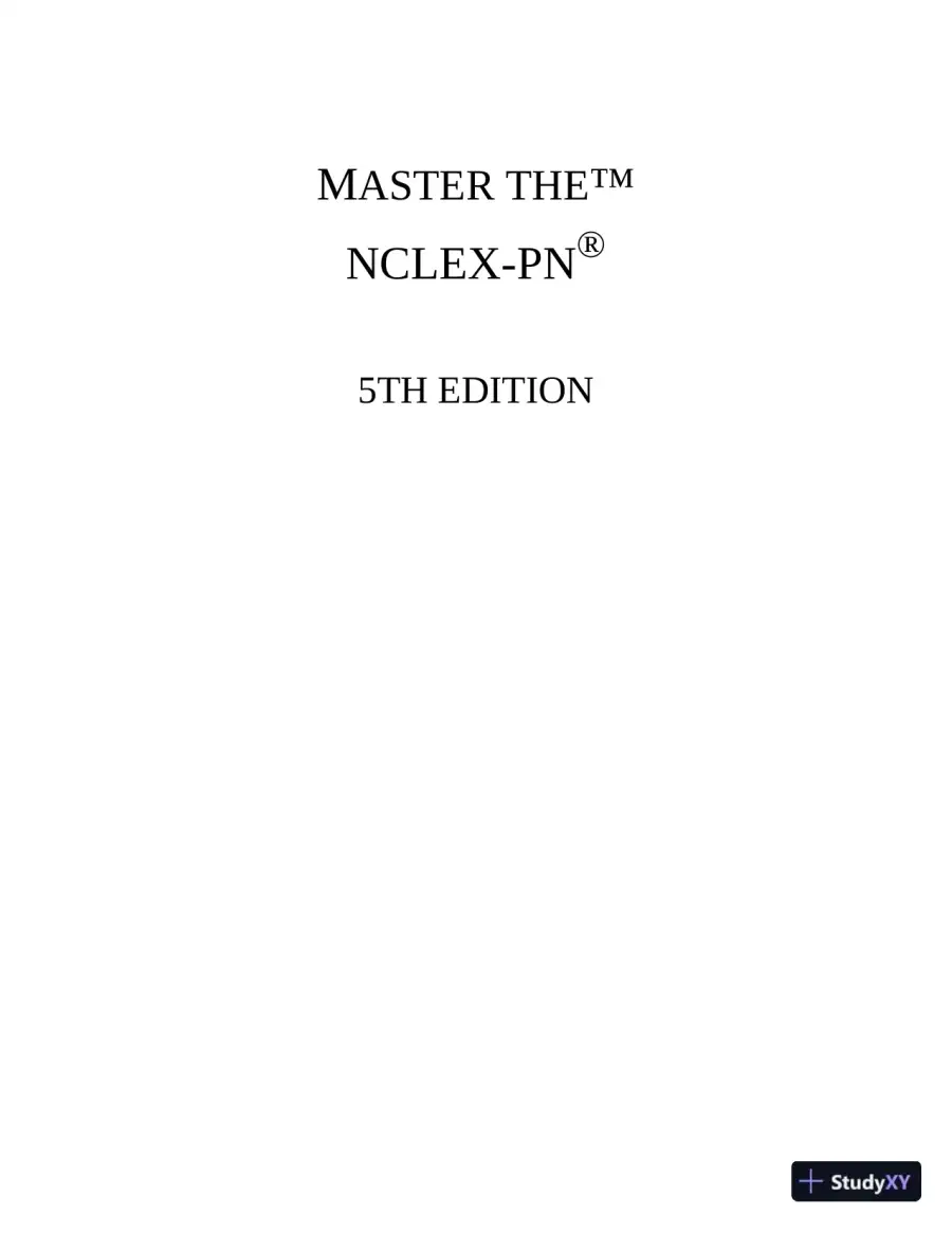 Master The NCLEX-PN (2020), page 4