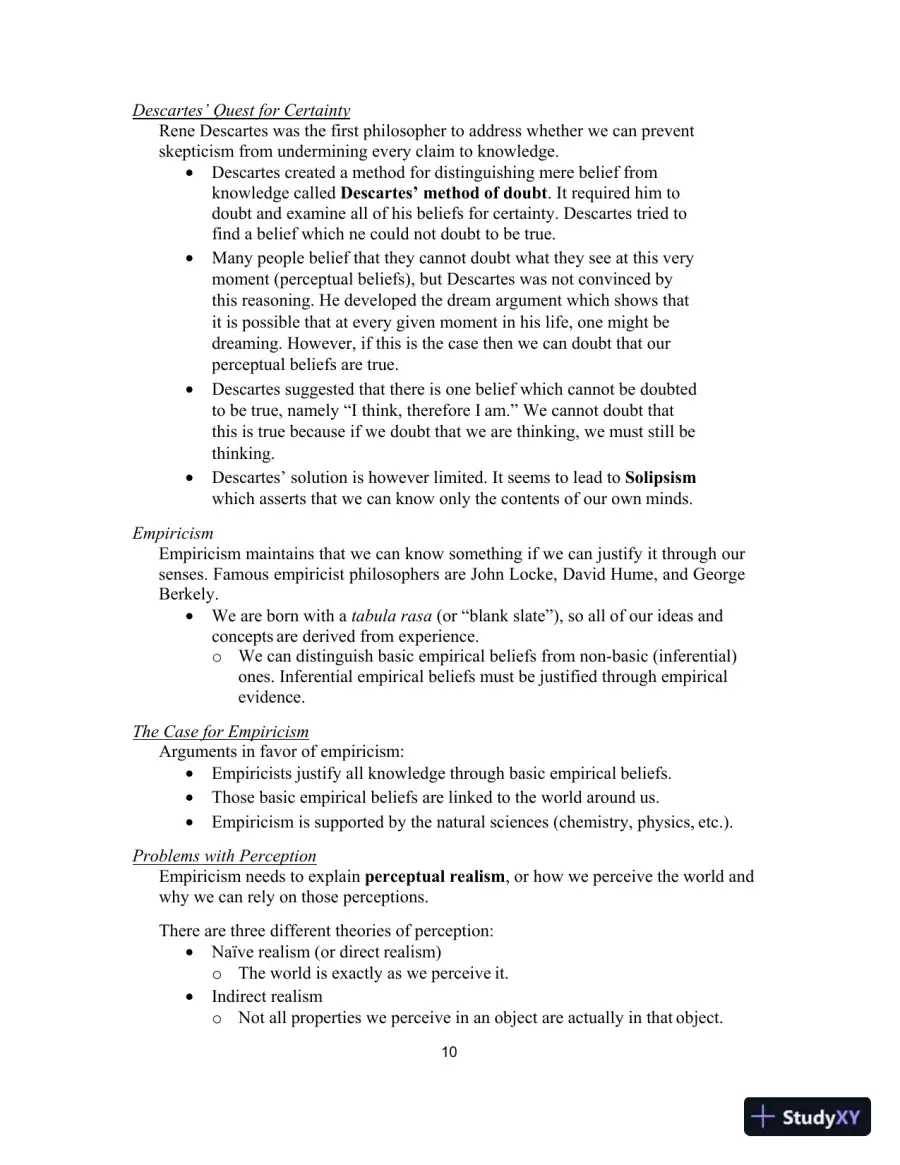Lecture Notes For Ultimate Questions: Thinking about Philosophy, 4th Edition, page 10