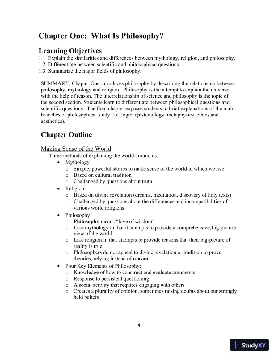 Lecture Notes For Ultimate Questions: Thinking about Philosophy, 4th Edition, page 4