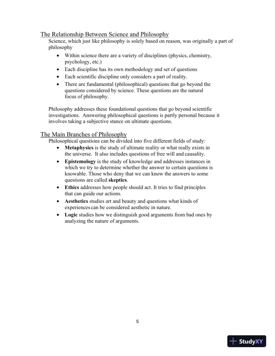 Lecture Notes For Ultimate Questions: Thinking about Philosophy, 4th Edition, page 5