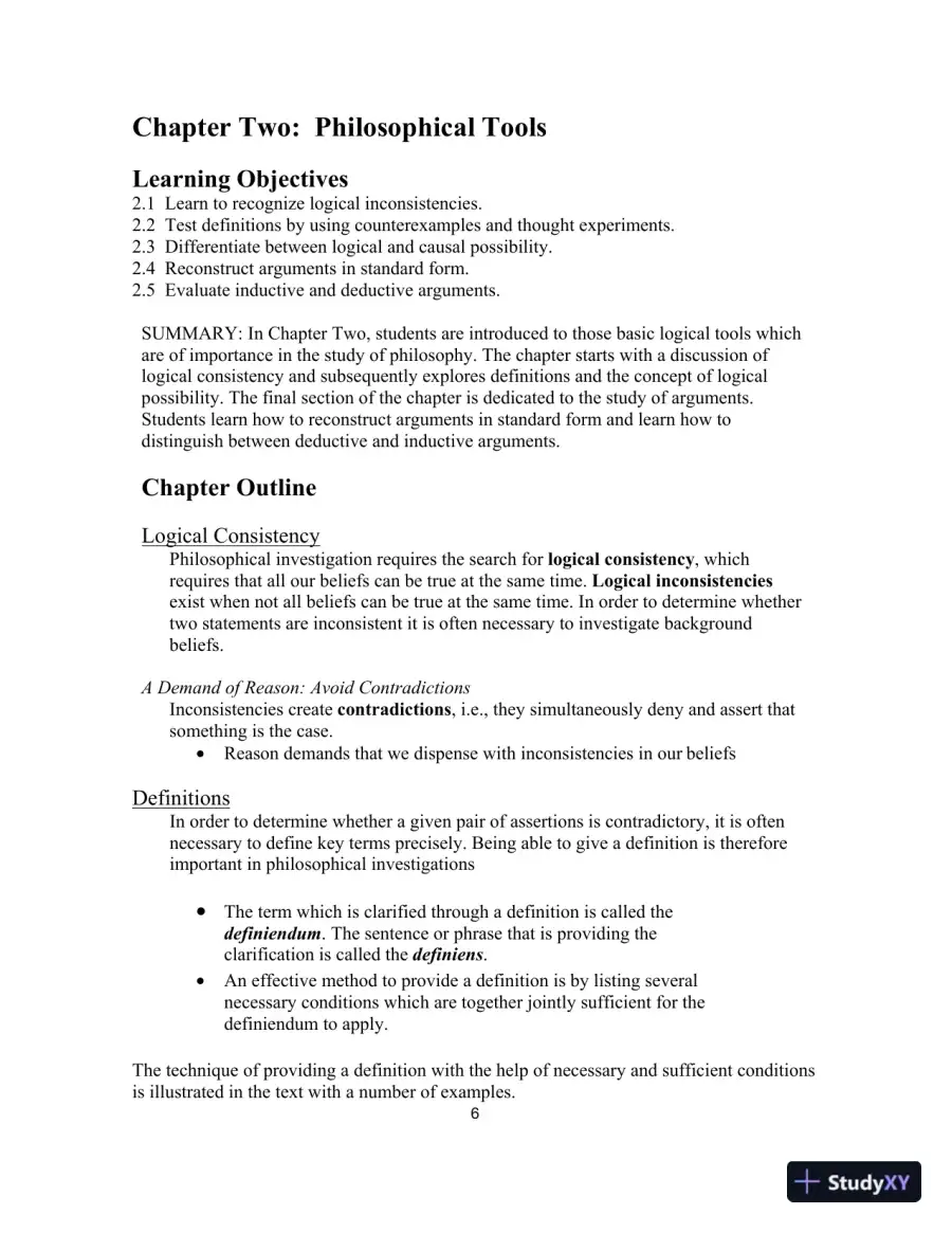 Lecture Notes For Ultimate Questions: Thinking about Philosophy, 4th Edition, page 6