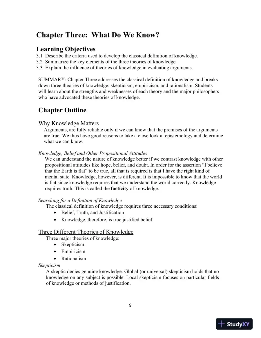 Lecture Notes For Ultimate Questions: Thinking about Philosophy, 4th Edition, page 9
