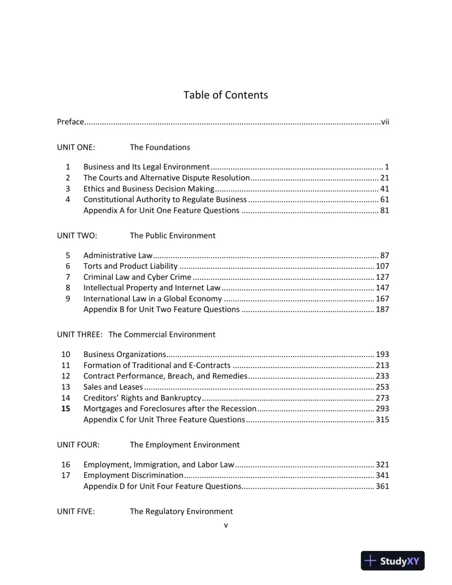 Cengage Advantage Books: Essentials of the Legal Environment, 4th Edition Test Bank, page 11