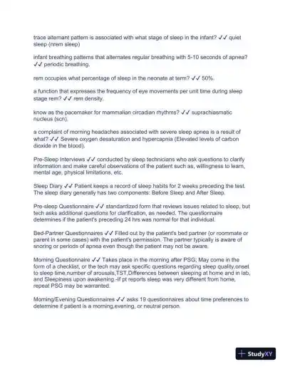 New RPSGT Exam - Study Guide and Practice test with Answers (999 Solved Questions) - Page 10 preview image