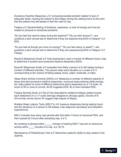 New RPSGT Exam - Study Guide and Practice test with Answers (999 Solved Questions) - Page 11 preview image