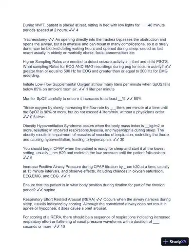 New RPSGT Exam - Study Guide and Practice test with Answers (999 Solved Questions) - Page 12 preview image