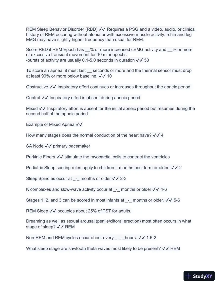 New RPSGT Exam - Study Guide and Practice test with Answers (999 Solved Questions), page 15