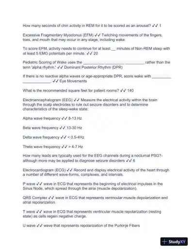 New RPSGT Exam - Study Guide and Practice test with Answers (999 Solved Questions) - Page 16 preview image