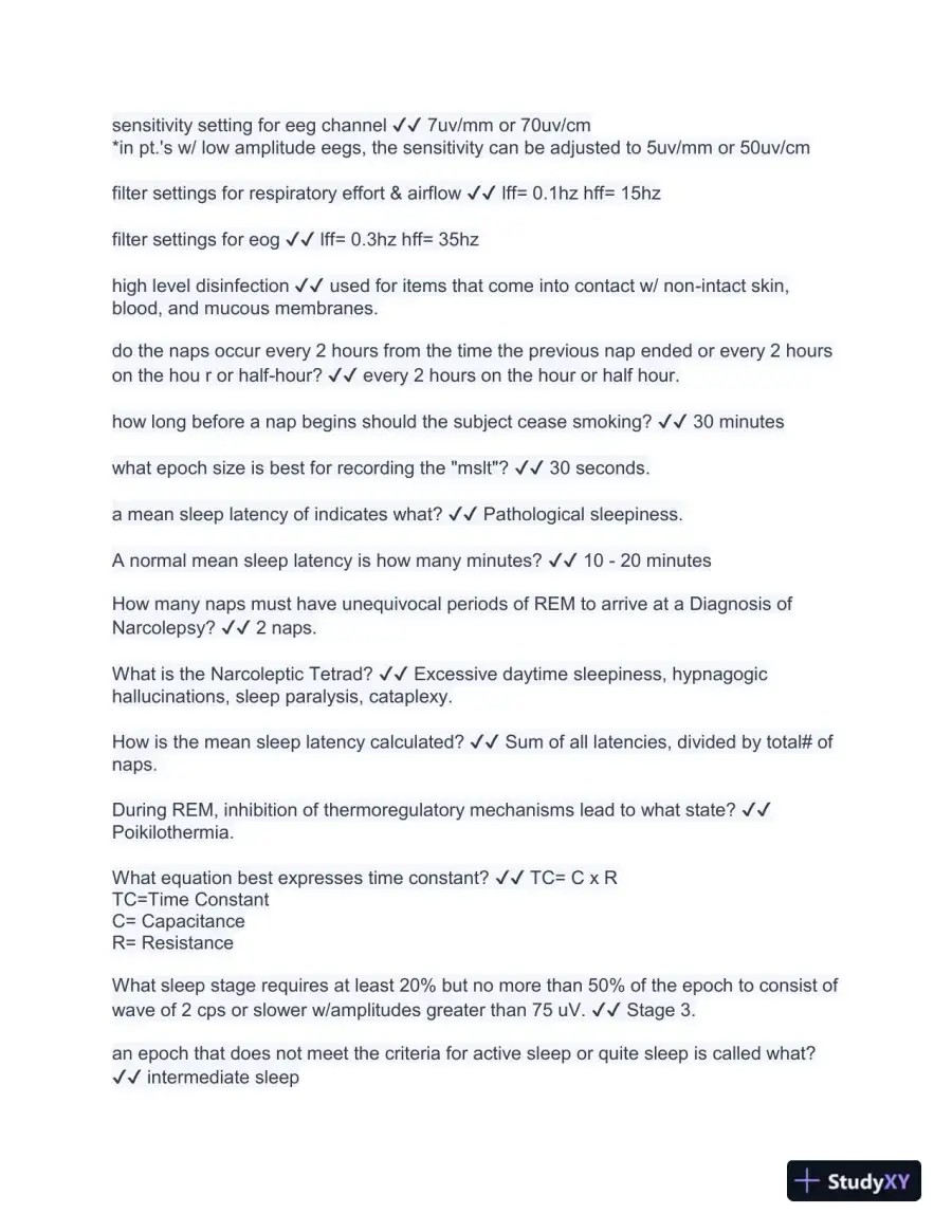 New RPSGT Exam - Study Guide and Practice test with Answers (999 Solved Questions), page 9