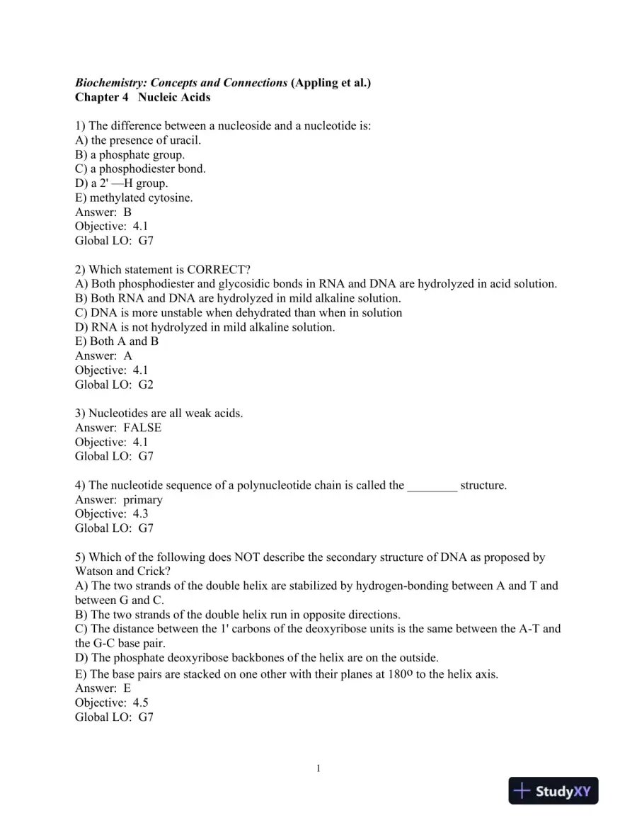 Test Bank For Biochemistry: Concepts and Connections, 1st Edition, page 13