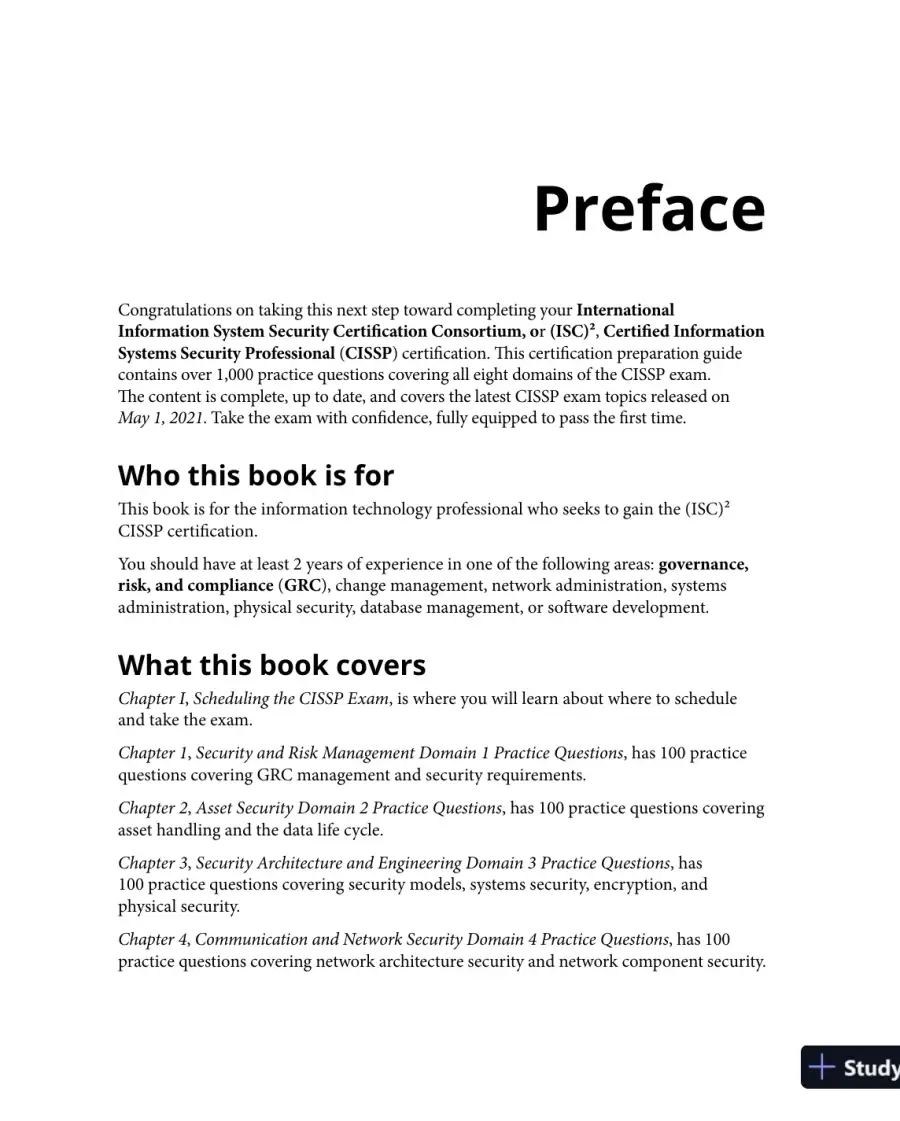CISSP ISC2 Certification Practice Exams and Tests: All 8 CISSP domains for May 2021 (2021), page 13