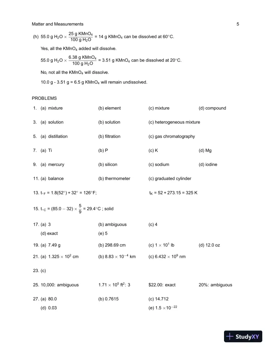 Solution Manual For Chemistry: Principles and Reactions, 8th Edition, page 11