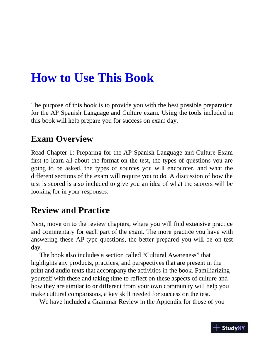 AP Spanish Language and Culture Premium, 2024: 5 Practice Tests + Comprehensive Review (2023), page 10