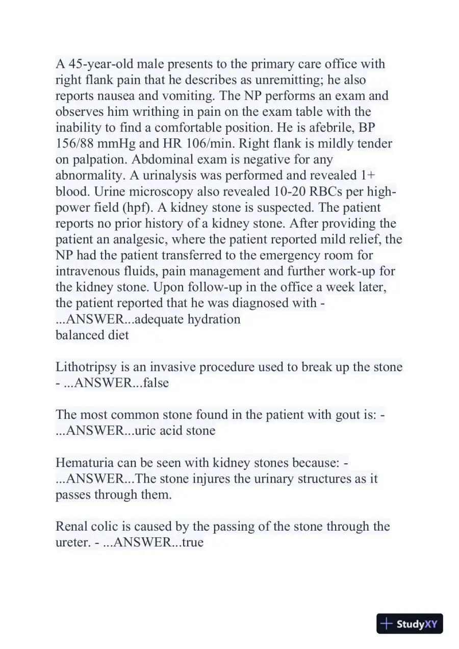 2024 NR507 Pathophysiology Final Exam With Answers (356 Solved Questions), page 10